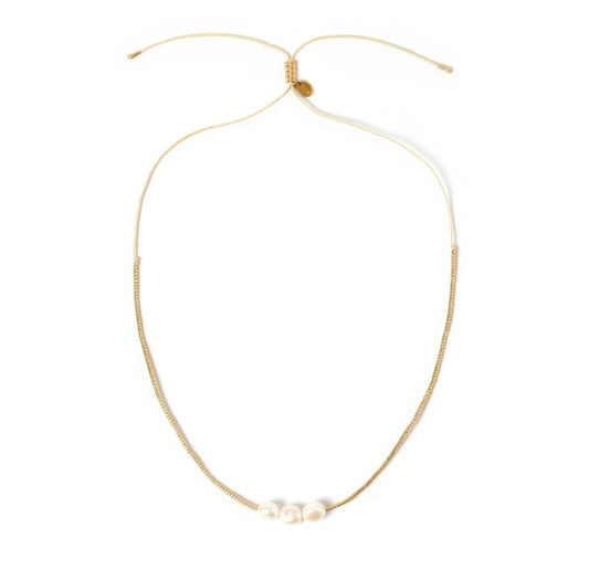 Arms Of Eve - Sage Pearl Choker - Gold