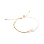 Arms Of Eve - Matilda Pearl and Glass Bracelet - White