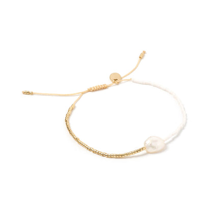 Arms Of Eve - Matilda Pearl and Glass Bracelet - White