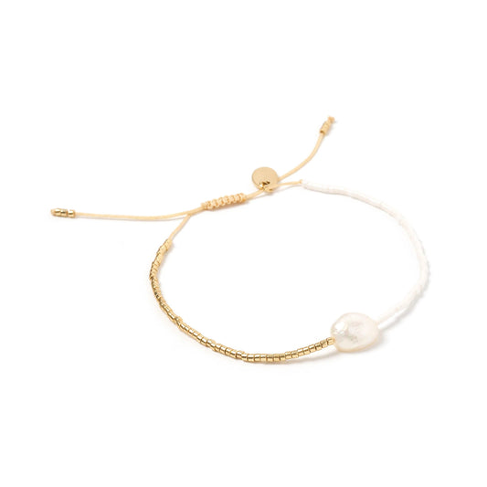 Arms Of Eve - Matilda Pearl and Glass Bracelet - White