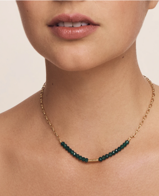 Rhodes - Necklace Aventurine Gold