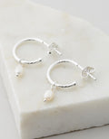 By Charlotte - Eternal Peace Hoop Earrings - Silver