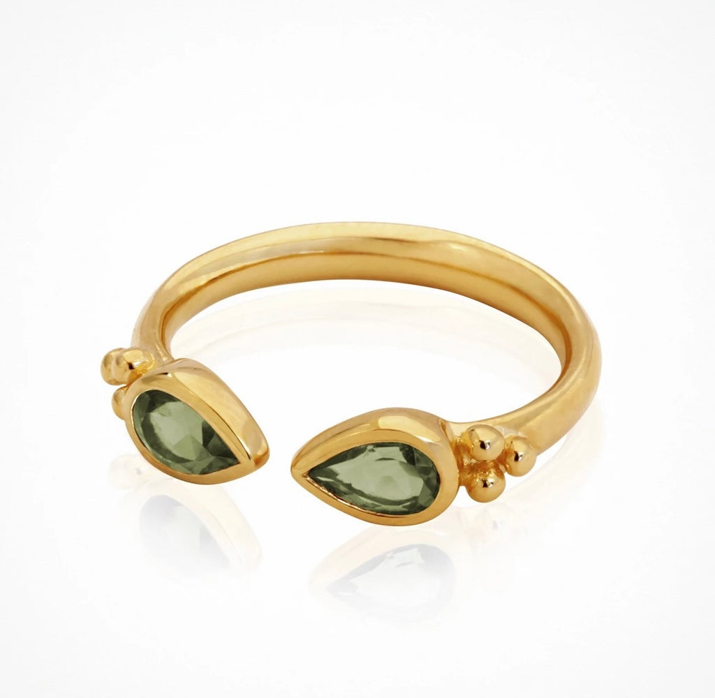 Temple Of The Sun - Sarra Ring - Peridot/Gold
