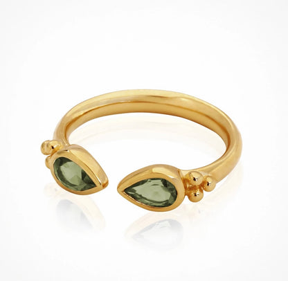 Temple Of The Sun - Sarra Ring - Peridot/Gold