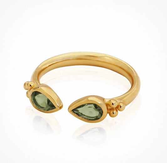 Temple Of The Sun - Sarra Ring - Peridot/Gold