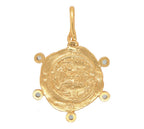 Cleopatra's Bling - Banu Pendant with Aquamarine - Gold