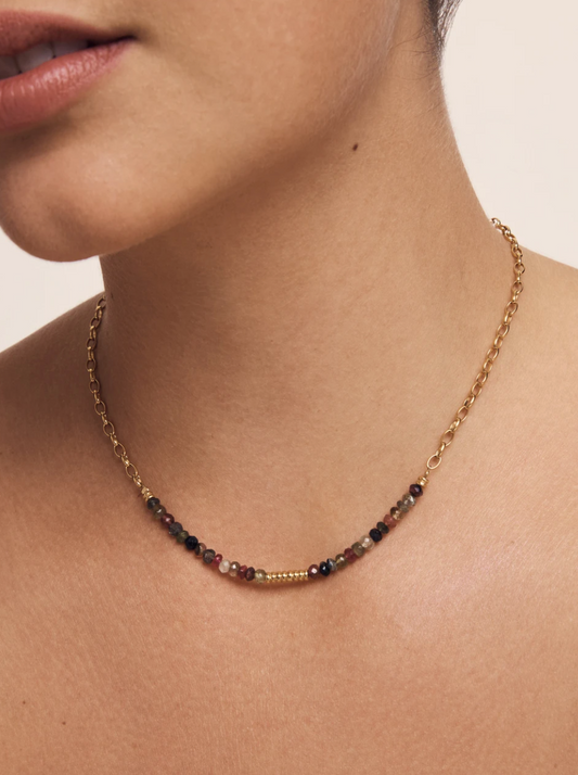 Rhodes - Necklace Tourmaline Gold