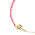 Arms of Eve - Suri Pearl & Gemstone Necklace - Pink Chaledony