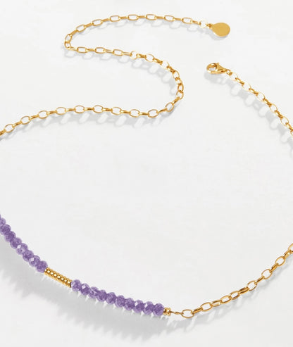 Rhodes - Necklace Amethyst Gold