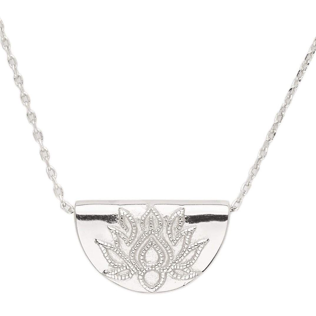 By Charlotte - Lotus Short Necklace - Silver