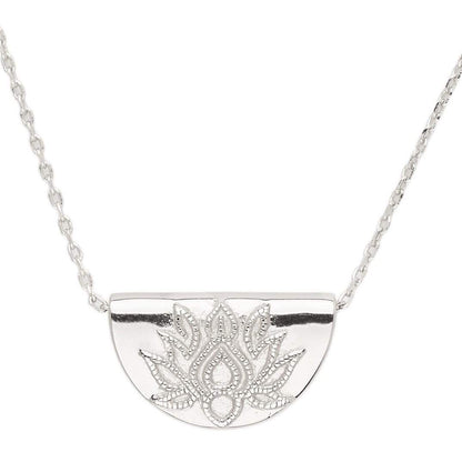 By Charlotte - Lotus Short Necklace - Silver