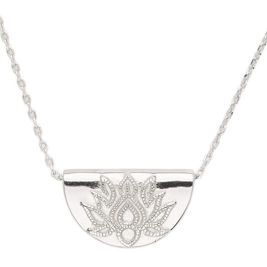 By Charlotte - Lotus Short Necklace - Silver
