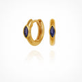 Temple Of The Sun - Chrysalis Earrings - Sapphire / Gold