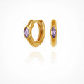 Temple Of The Sun - Chrysalis Earrings - Amethyst / Gold