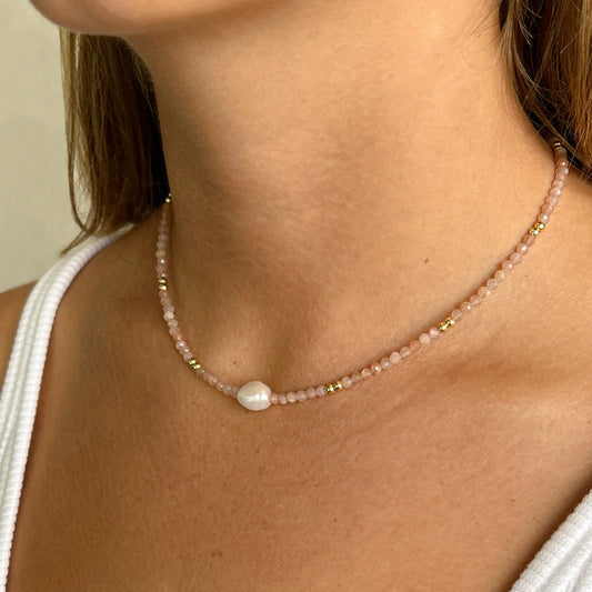 Arms Of Eve - Mila Choker - Gemstone and Pearl