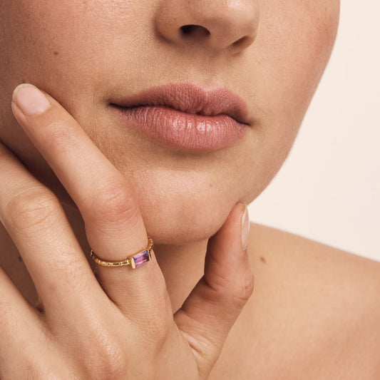 Pia Ring Amethyst - Gold
