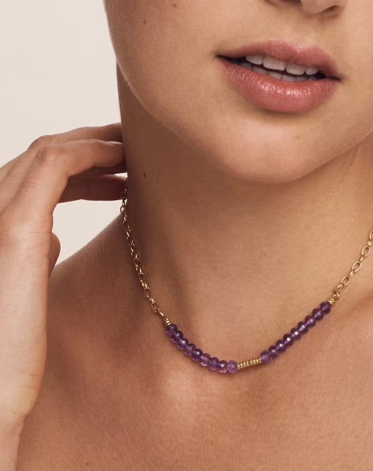 Rhodes - Necklace Amethyst Gold