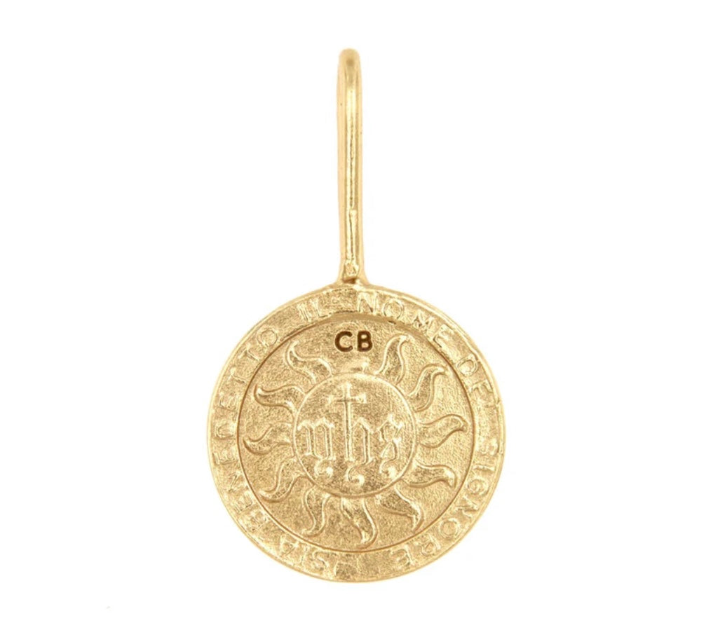 Cleopatra's Bling - Sacre Coeur Flames Pendant - Gold