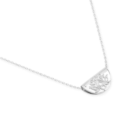 By Charlotte - Lotus Short Necklace - Silver