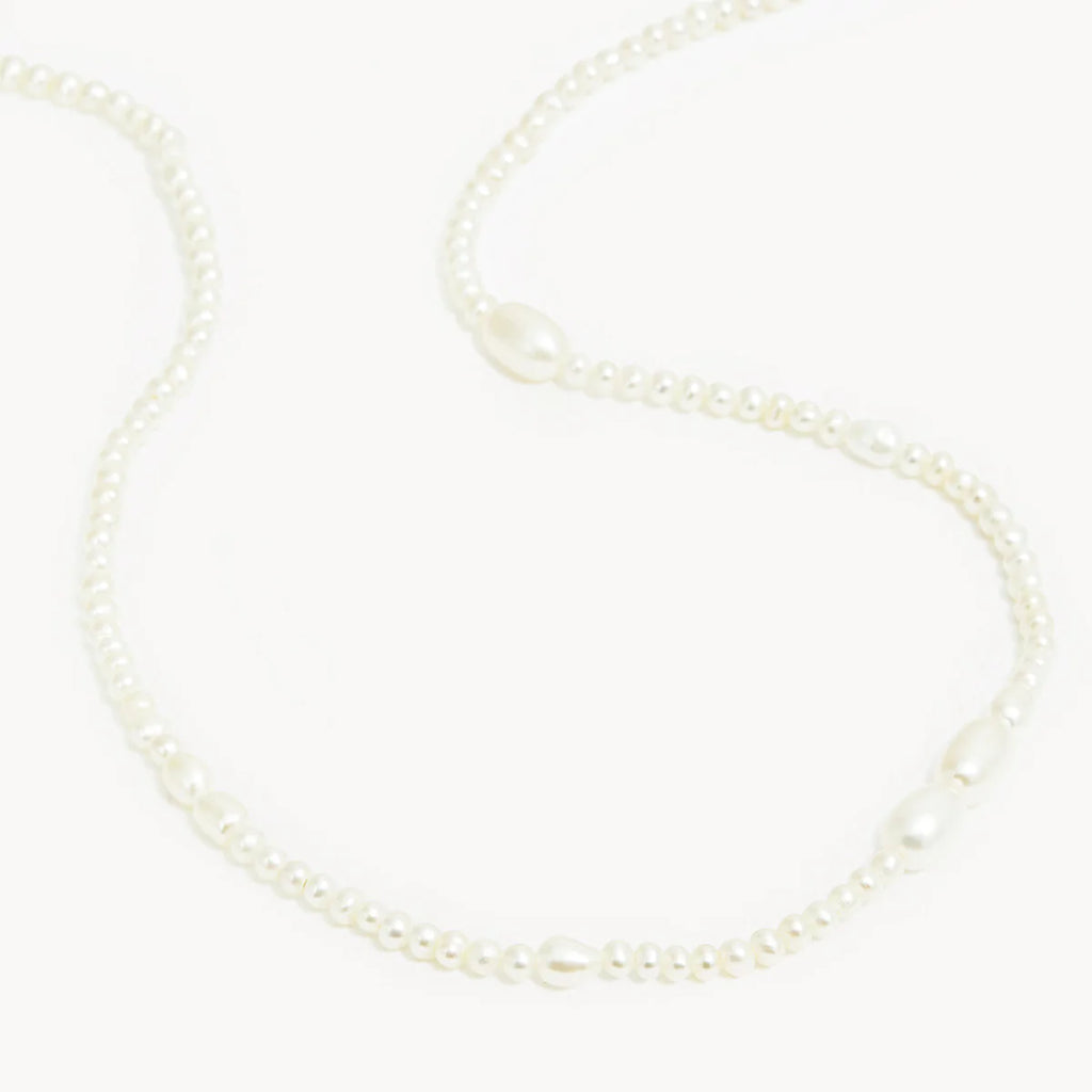 By Charlotte - Lunar Light Pearl Choker - Gold