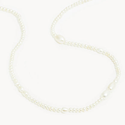 By Charlotte - Lunar Light Pearl Choker - Gold
