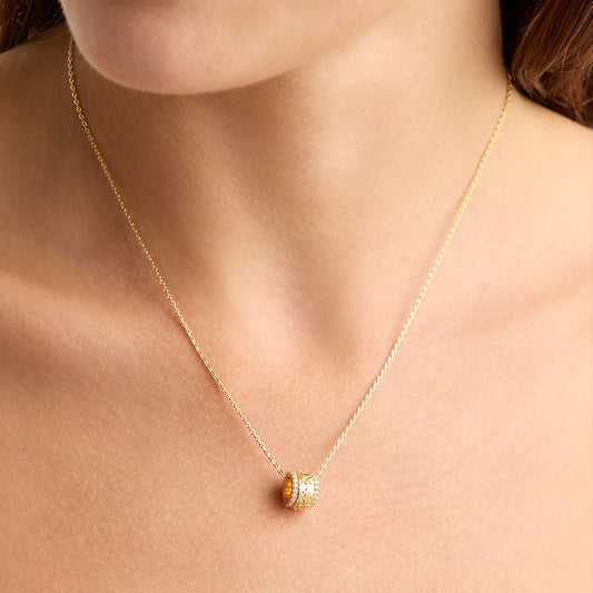 By Charlotte - I Am Enough Spinning Meditation Necklace - Gold