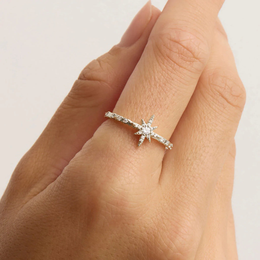 By Charlotte - Dancing in Starlight Ring - Silver