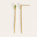 Temple Of The Sun - Althea Emerald Earrings - Gold