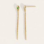 Temple Of The Sun - Althea Emerald Earrings - Gold
