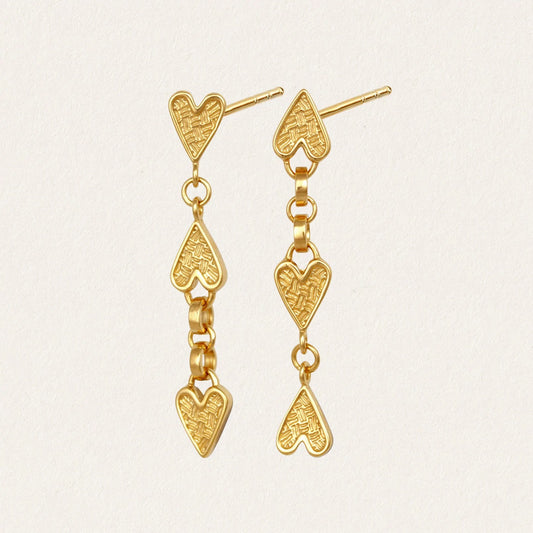 Temple of the Sun - Amore Earrings - Gold