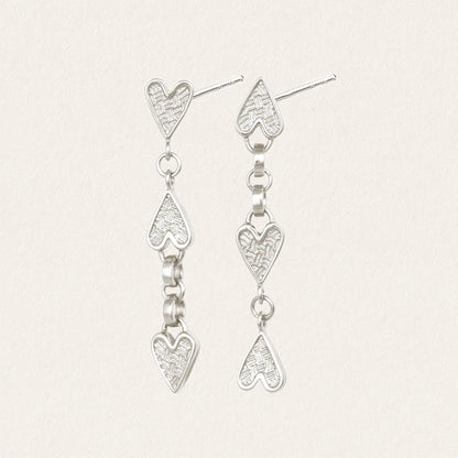 Temple of the Sun - Amore Earrings - Silver