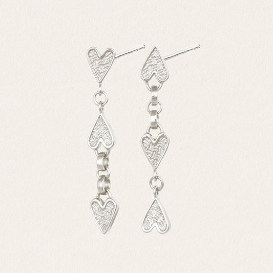 Temple of the Sun - Amore Earrings - Silver