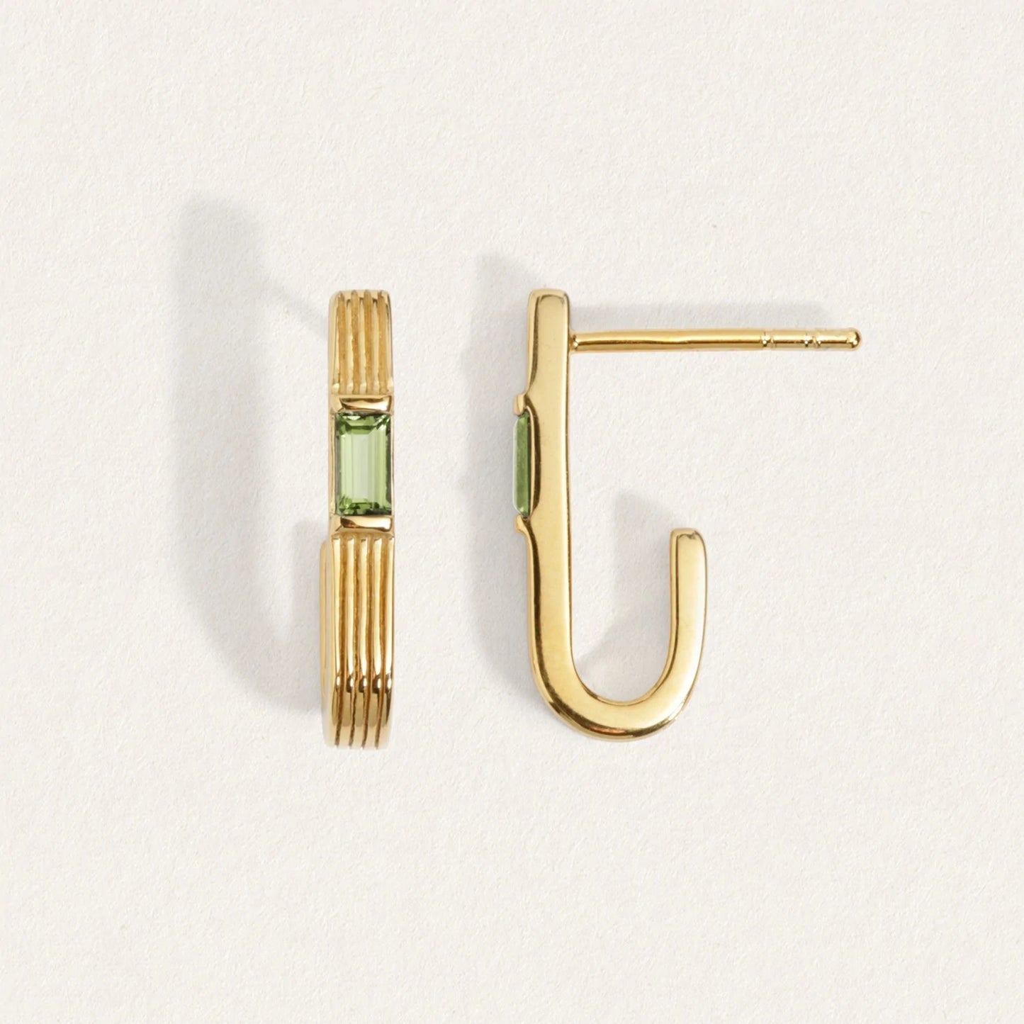 Temple Of The Sun - Cala Peridot Earrings - Gold