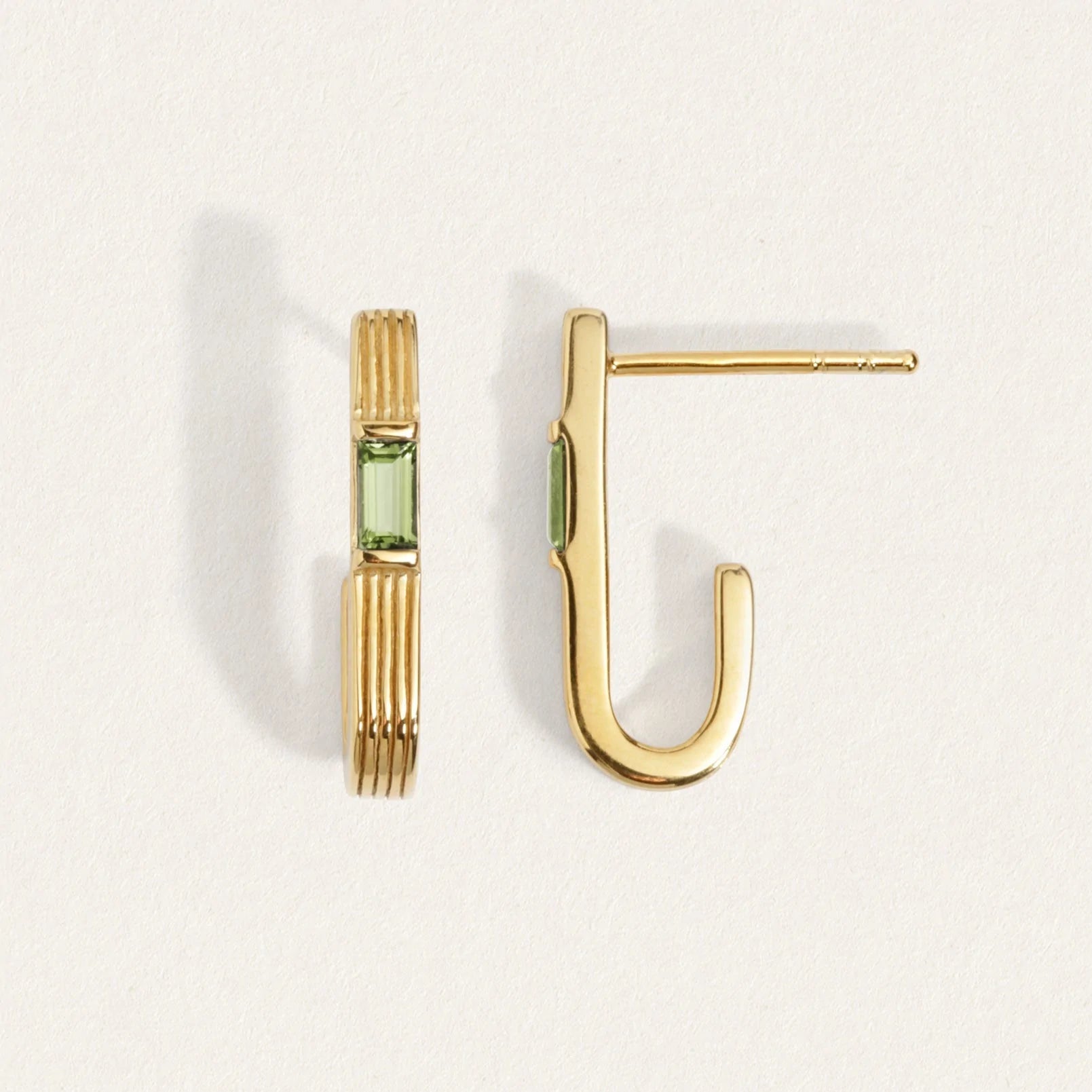 Temple Of The Sun - Cala Peridot Earrings - Gold