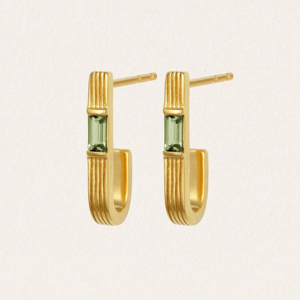 Temple Of The Sun - Cala Peridot Earrings - Gold