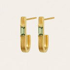 Temple Of The Sun - Cala Peridot Earrings - Gold