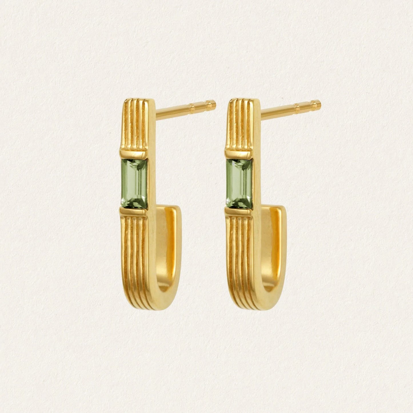 Temple Of The Sun - Cala Peridot Earrings - Gold
