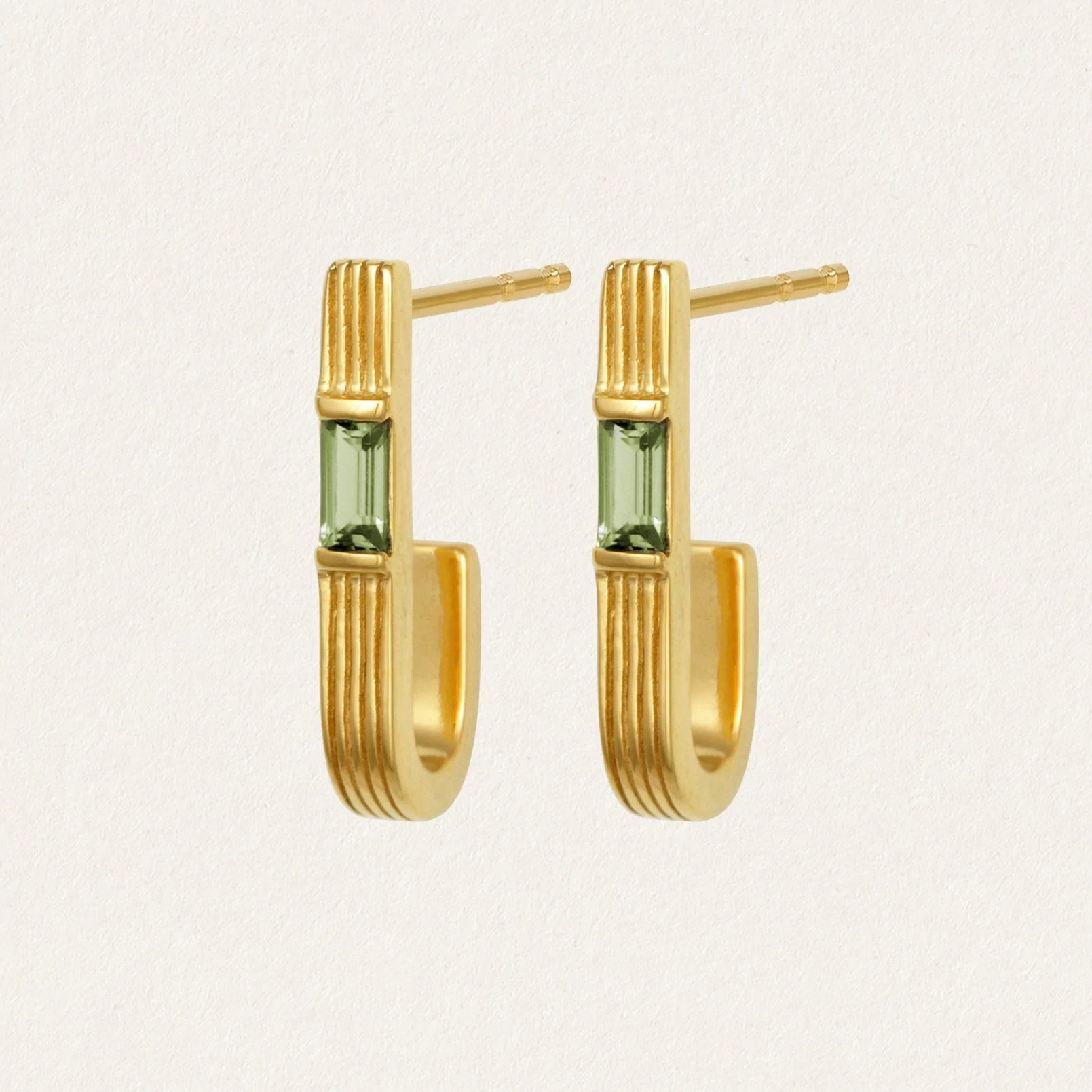 Temple Of The Sun - Cala Peridot Earrings - Gold