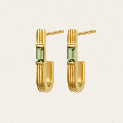 Temple Of The Sun - Cala Peridot Earrings - Gold