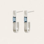 Temple Of The Sun - Cala Topaz Earrings - Silver