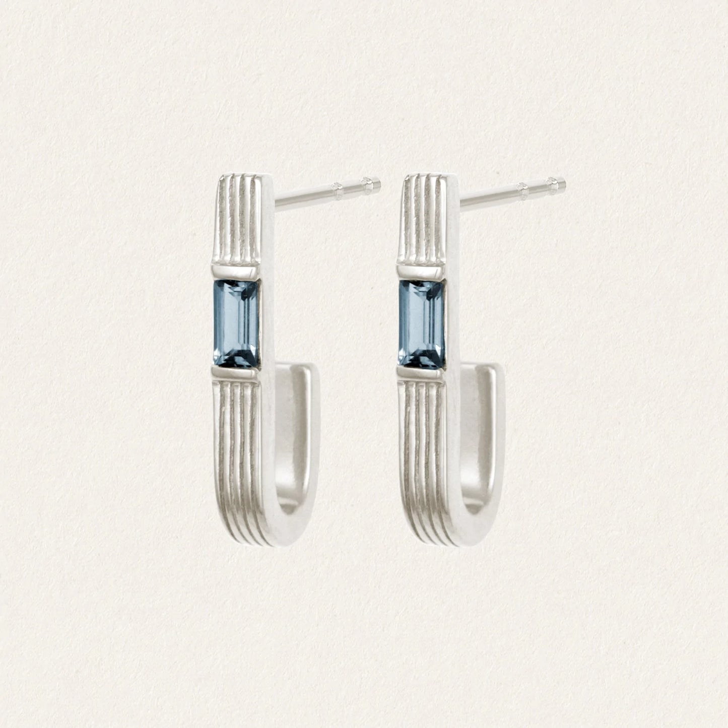 Temple Of The Sun - Cala Topaz Earrings - Silver