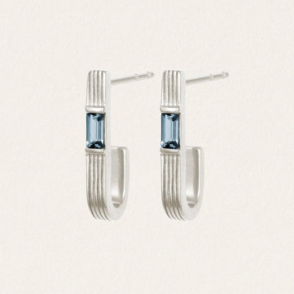 Temple Of The Sun - Cala Topaz Earrings - Silver