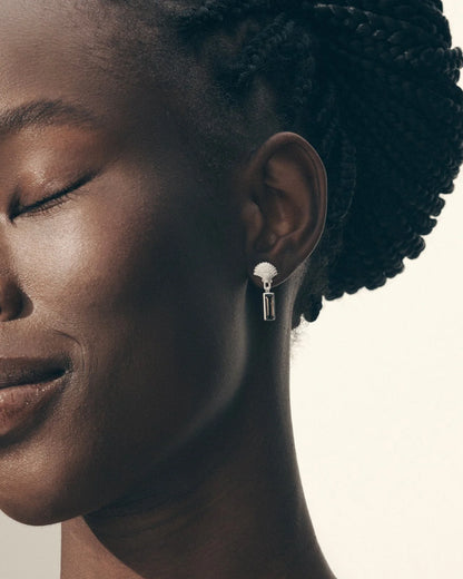 Temple Of The Sun - Hali Earrings - Silver