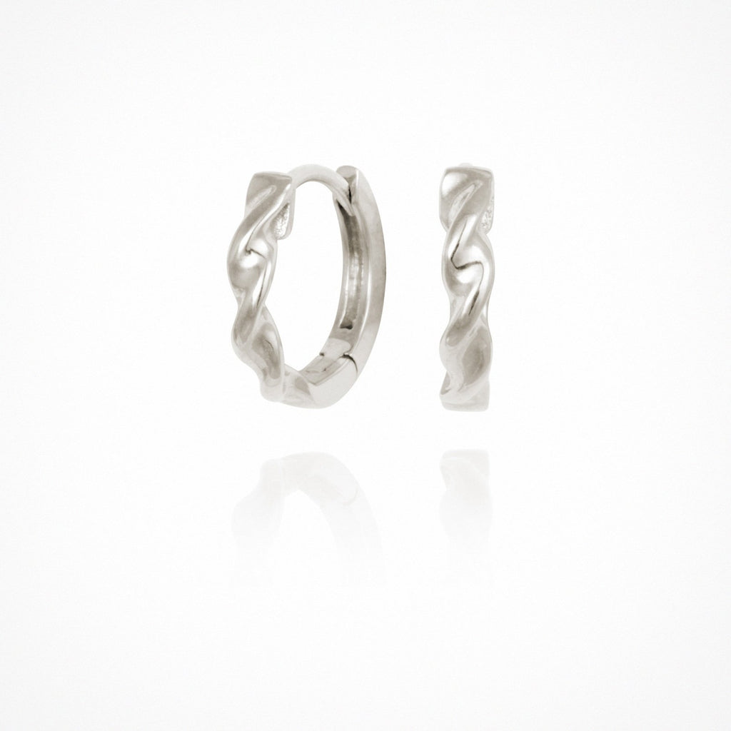 Temple Of The Sun- Helix Huggie - Silver