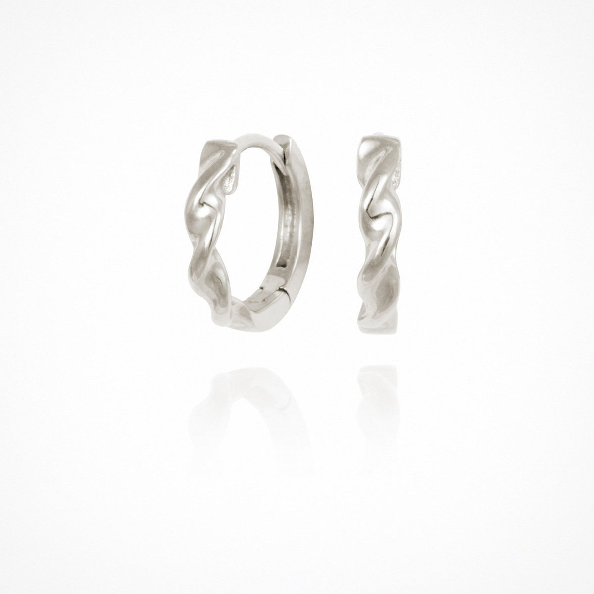 Temple Of The Sun- Helix Huggie - Silver