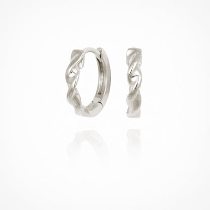 Temple Of The Sun- Helix Huggie - Silver