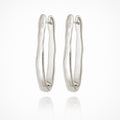 Temple Of The Sun- Kaolin Earrings - Silver