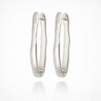 Temple Of The Sun- Kaolin Earrings - Silver