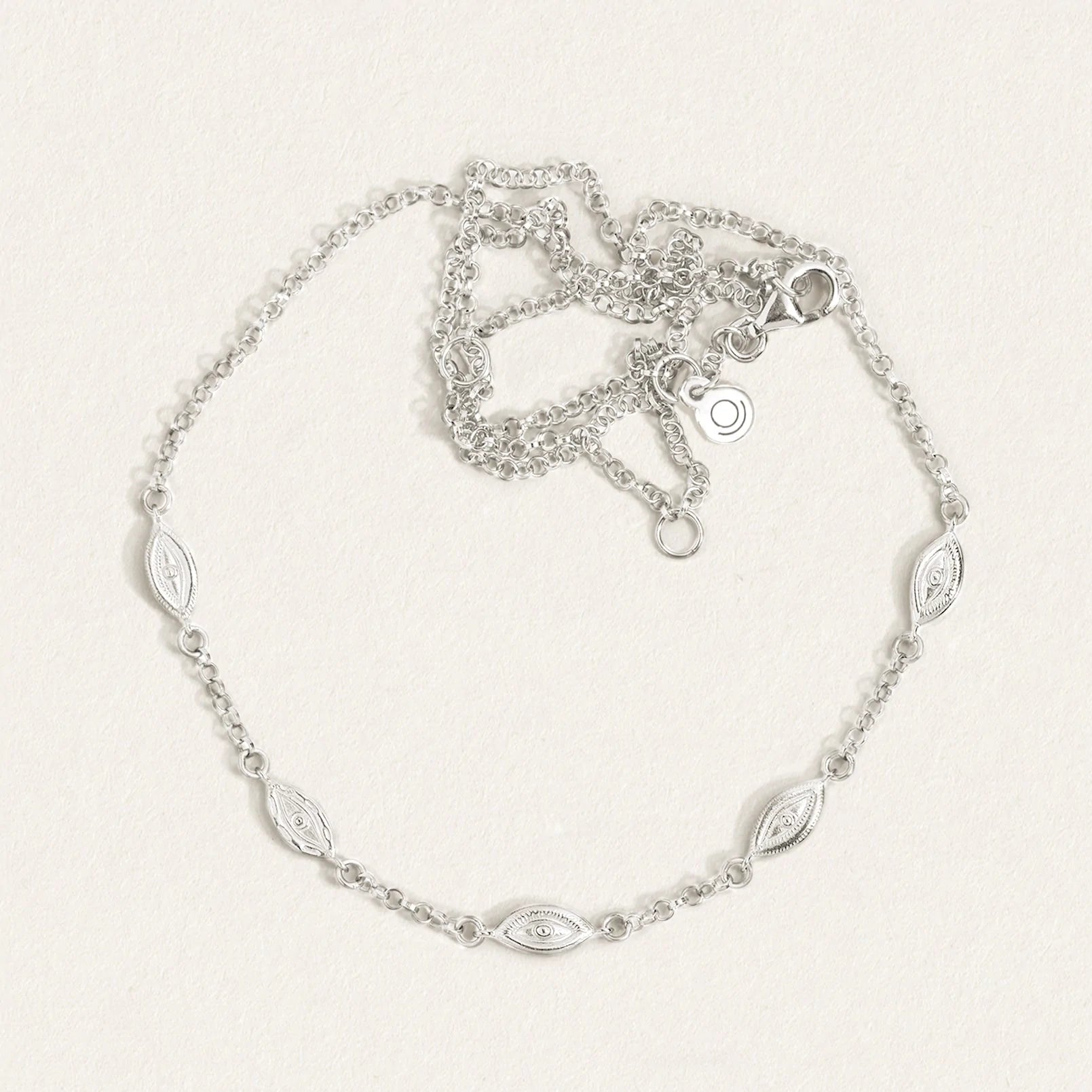 Temple Of The Sun - Mati Station Necklace - Silver