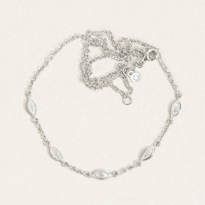 Temple Of The Sun - Mati Station Necklace - Silver